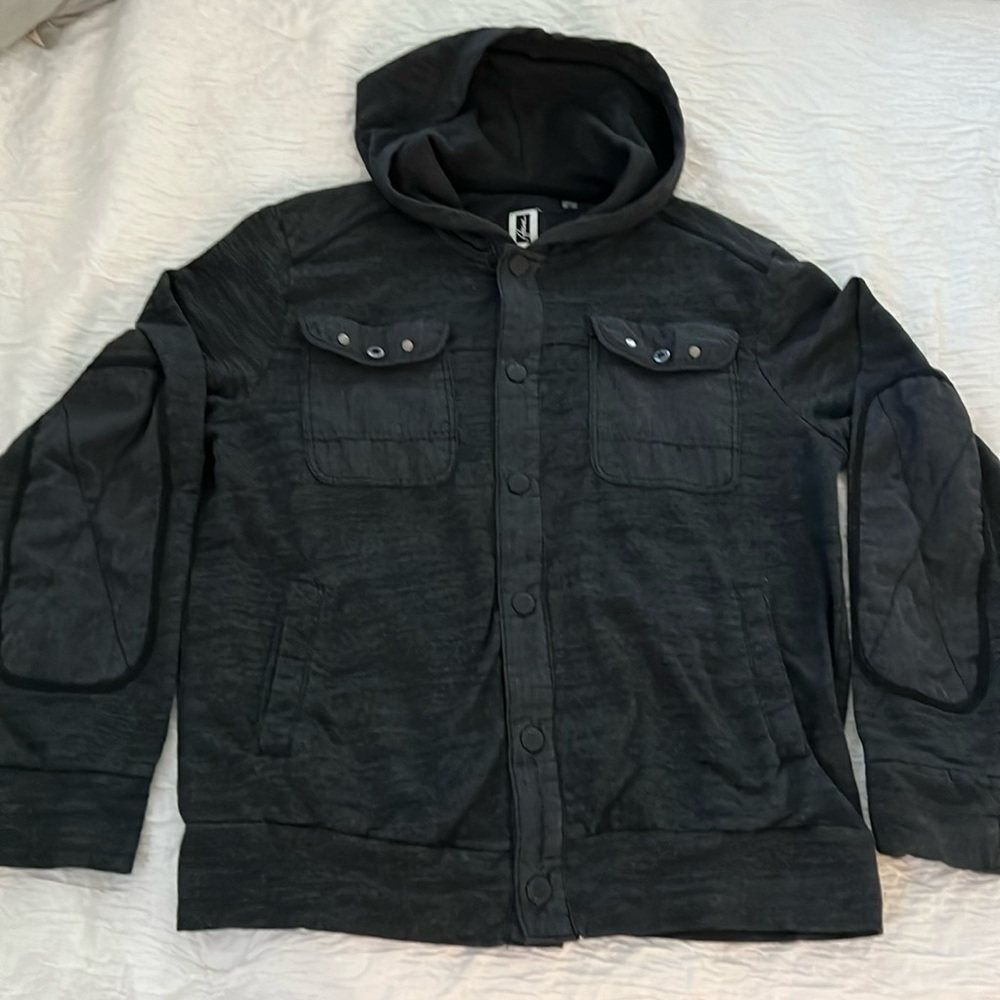 Howe Sweatshirt Hoodie with Front Pockets | Unisex | Medium | Dark Blue-Gray - Picture 3 of 3
